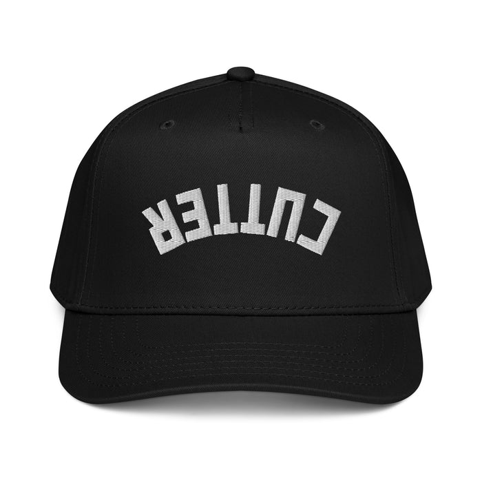 Cutternation Upside-Down CUTTER 3D Puff Hat — All Black