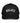 All-black hat front with white upside-down CUTTER larger-arc embroidery