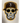 Cutternation brown and yellow Day of the Dead skull sticker — square product image