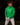 Youth hitter wearing a green Cutternation crossed-bats Hitting hoodie in an indoor batting cage