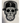 Cutternation black and white Day of the Dead skull sticker — square product image