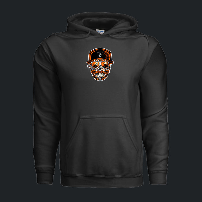 Cutternation Halloween Skull Fleece Hoodie - Black