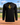 SDCC Flat Knight Black Gold long-sleeve cinematic hero with upright gold knight logo