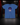 Youth Blue and White Short Sleeve Tee — Cutternation 4:5 product hero in a black and red indoor baseball training facility